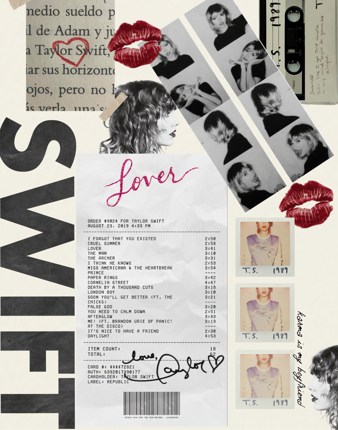 SWIFT COLLAGE POSTER - PosterFi