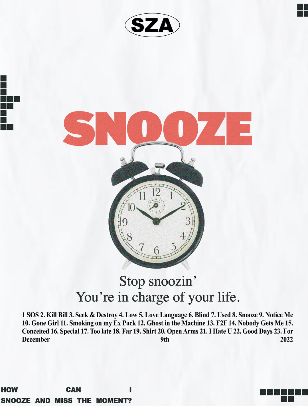 SZA SNOOZE POSTER - PosterFi