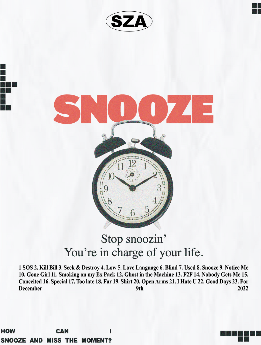 SZA SNOOZE POSTER - PosterFi