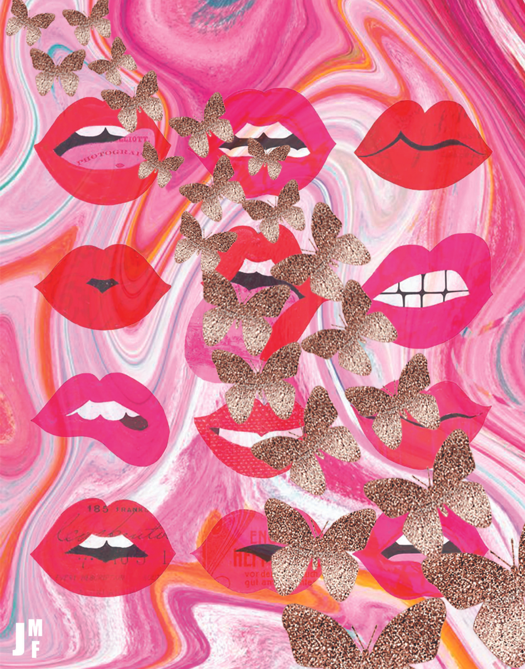 ALL THE LIPS POSTER - PosterFi