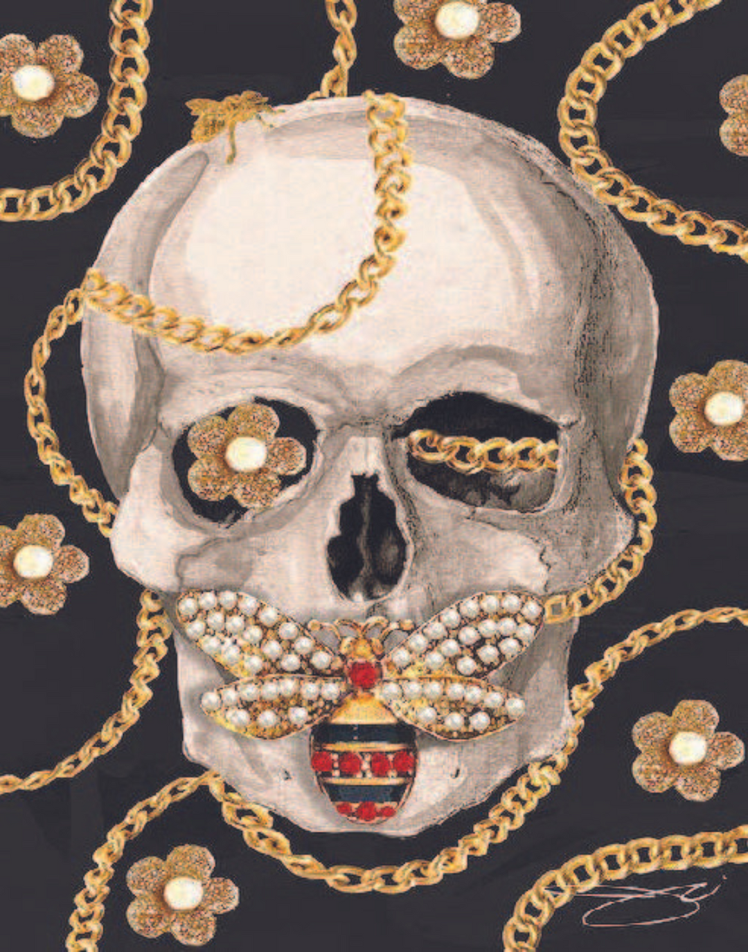 BEE SKULL POSTER - PosterFi
