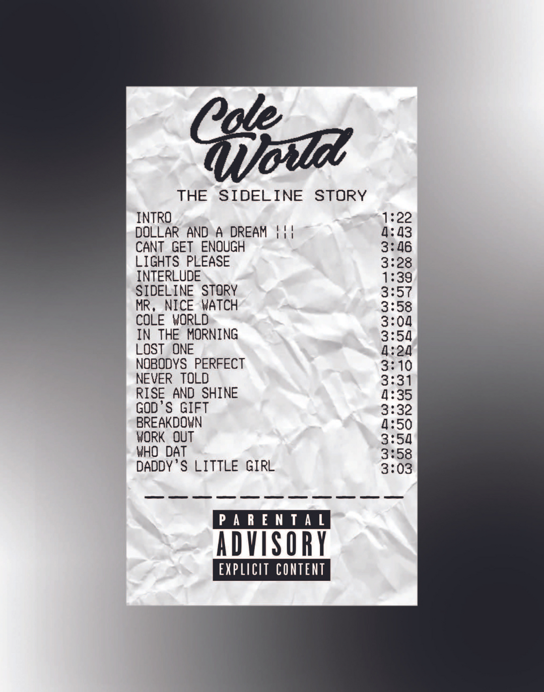COLE WORLD RECEIPT POSTER - PosterFi