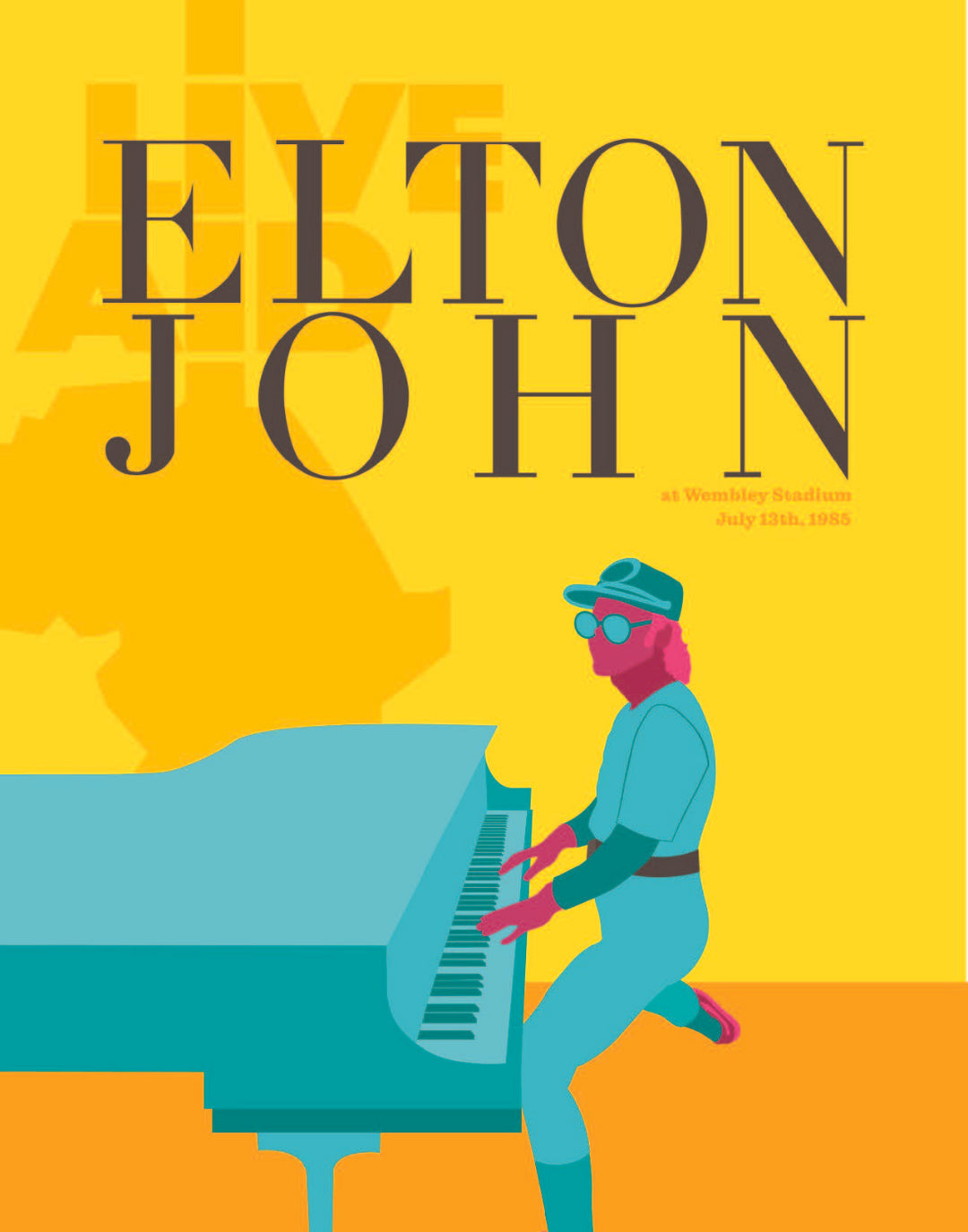 ELTON LIVE AID POSTER - PosterFi