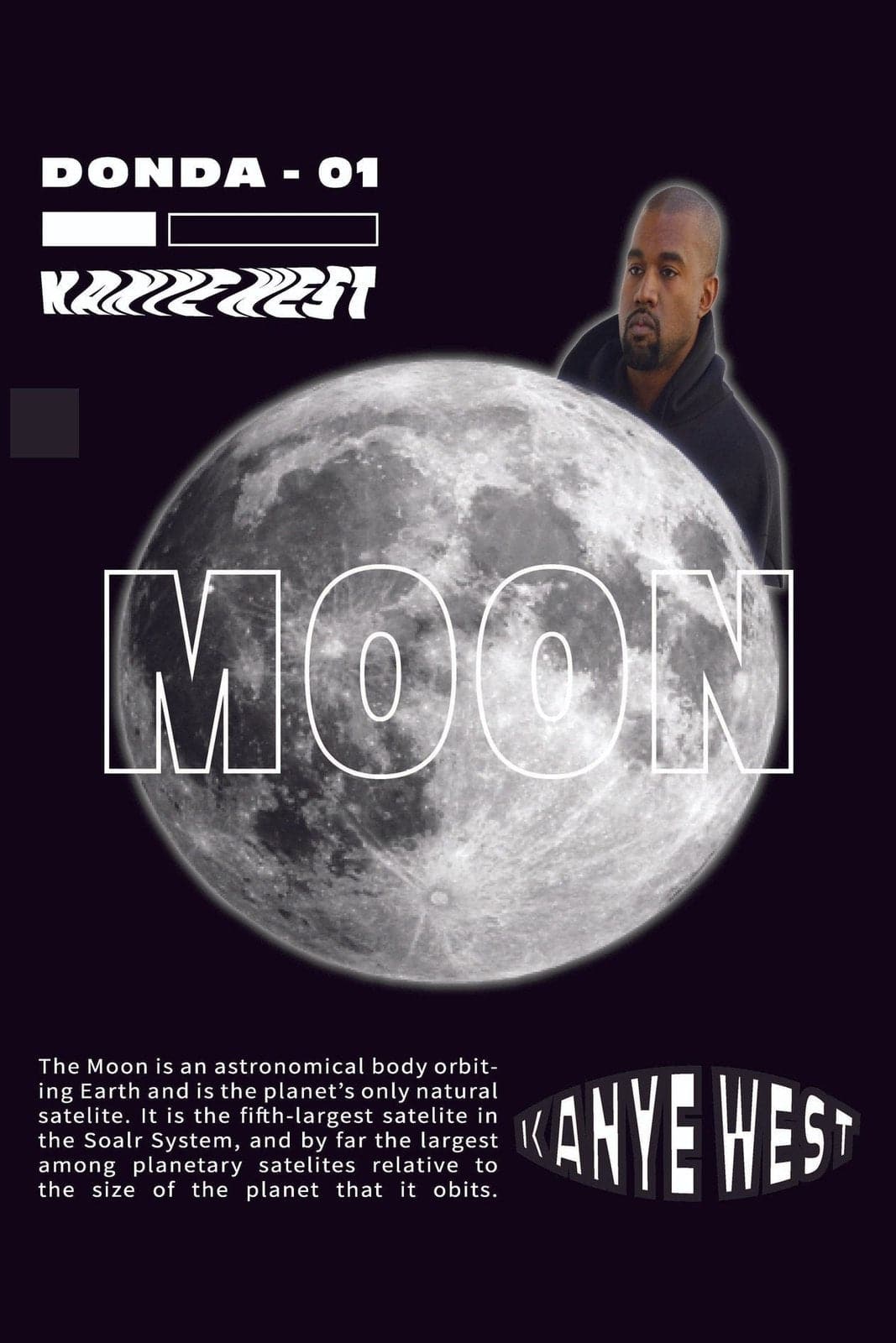 KANYE MOON POSTER - PosterFi