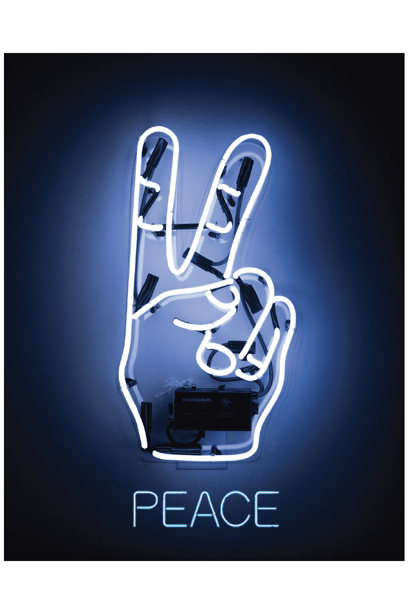 LED PEACE POSTER - PosterFi