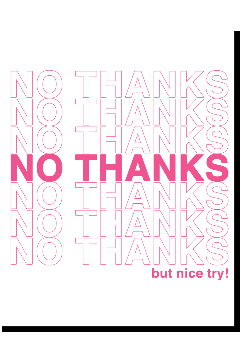NO THANKS POSTER - PosterFi