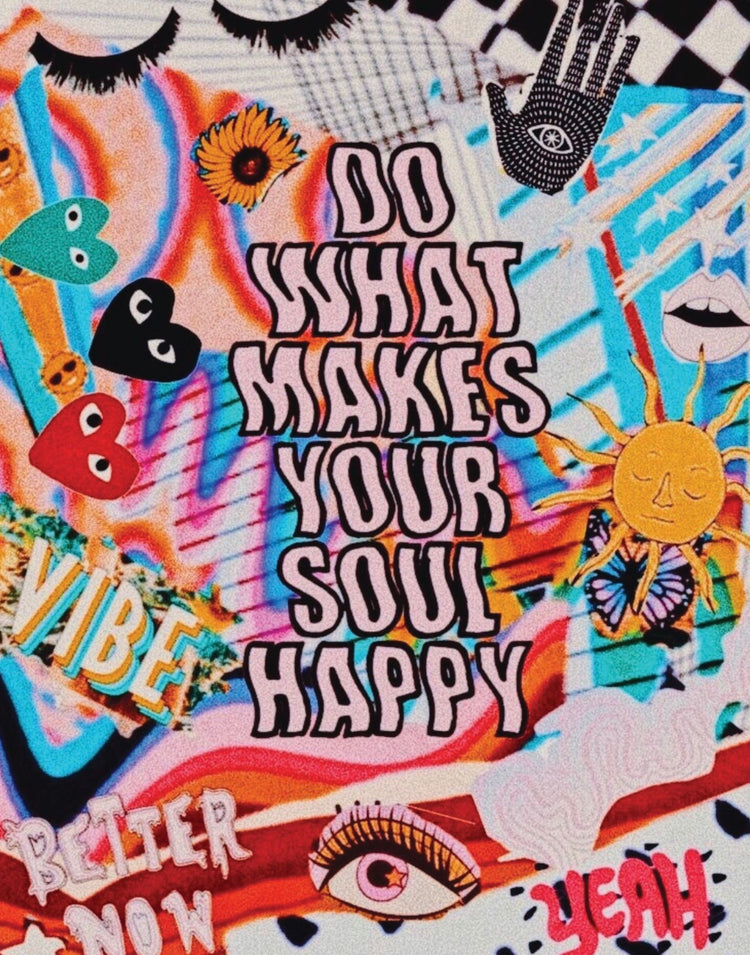 HAPPY SOUL COLLAGE POSTER - PosterFi