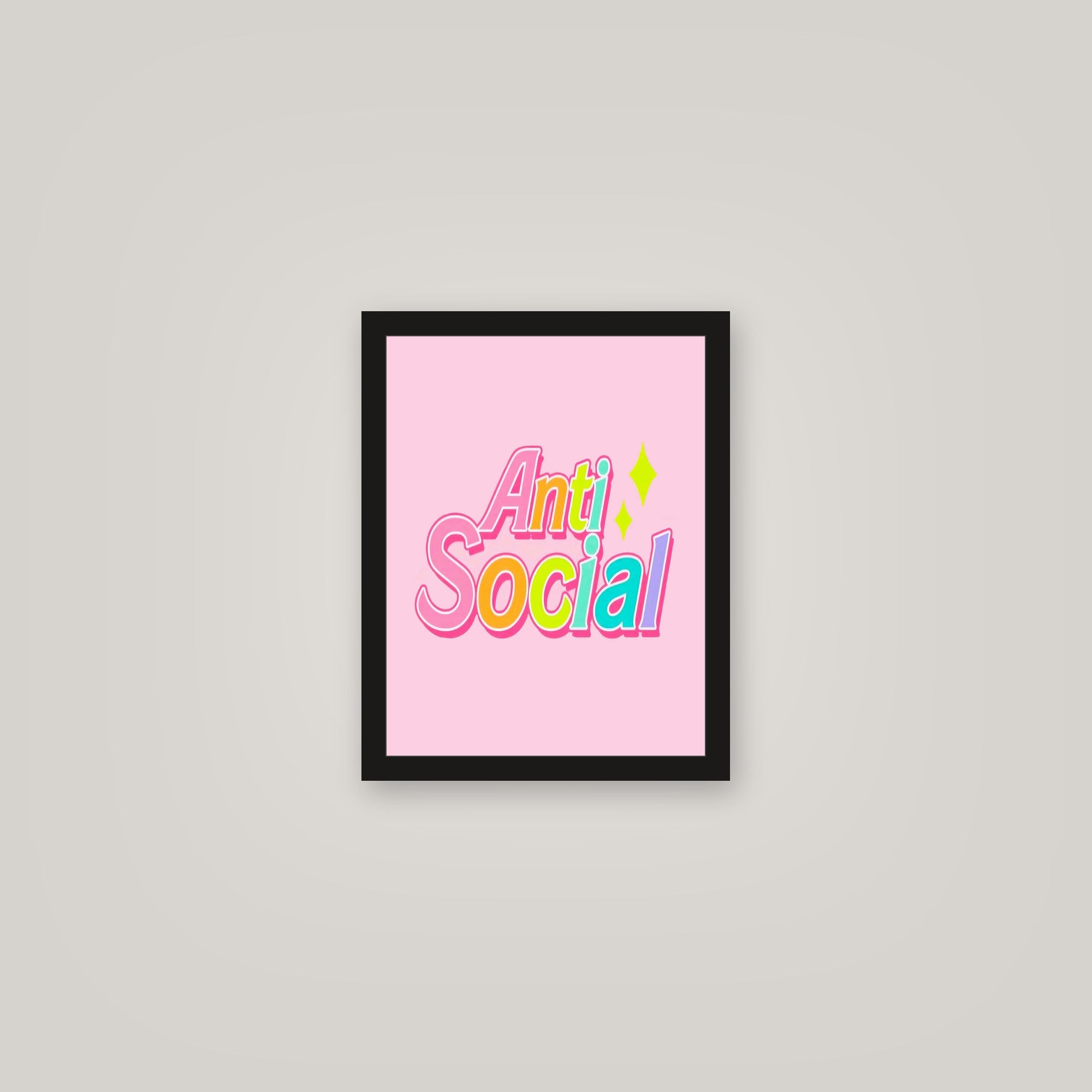 [auto-mockup] ANTI SOCIAL POSTER - 11 x 14in.