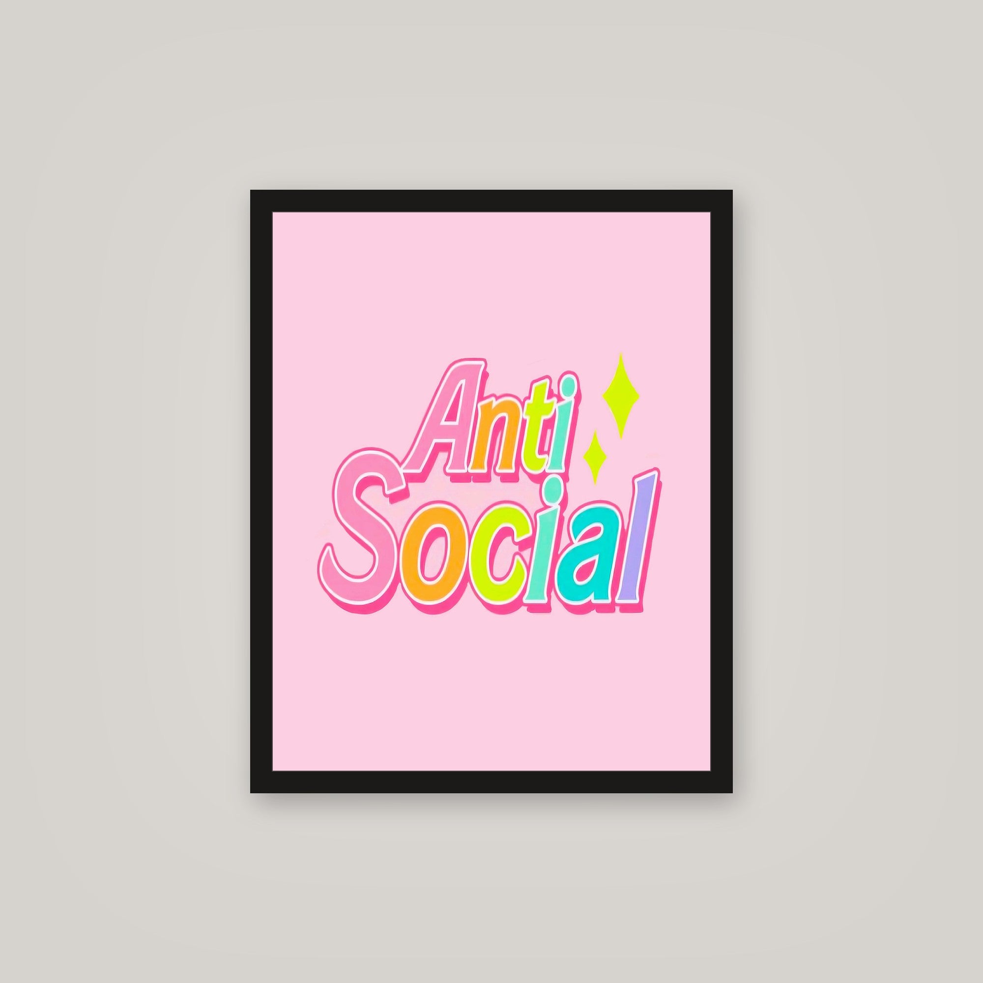 [auto-mockup] ANTI SOCIAL POSTER - 16 x 20in.