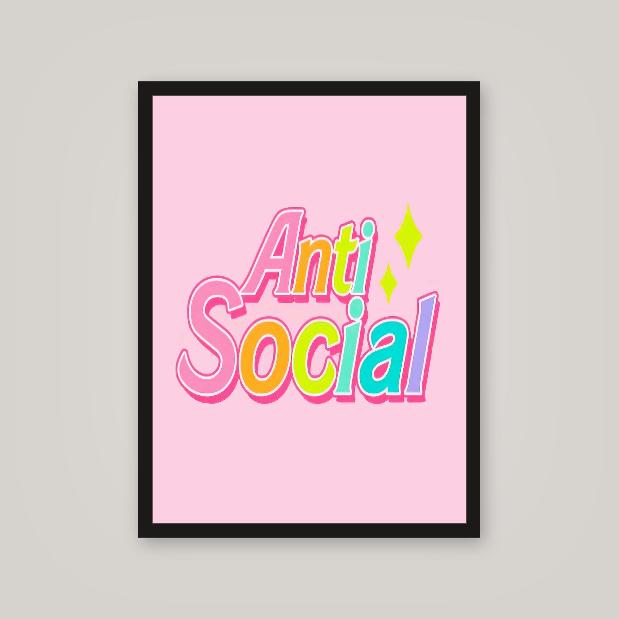 [auto-mockup] ANTI SOCIAL POSTER - 18 x 24in.