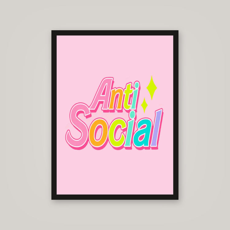 [auto-mockup] ANTI SOCIAL POSTER - 18 x 24in.
