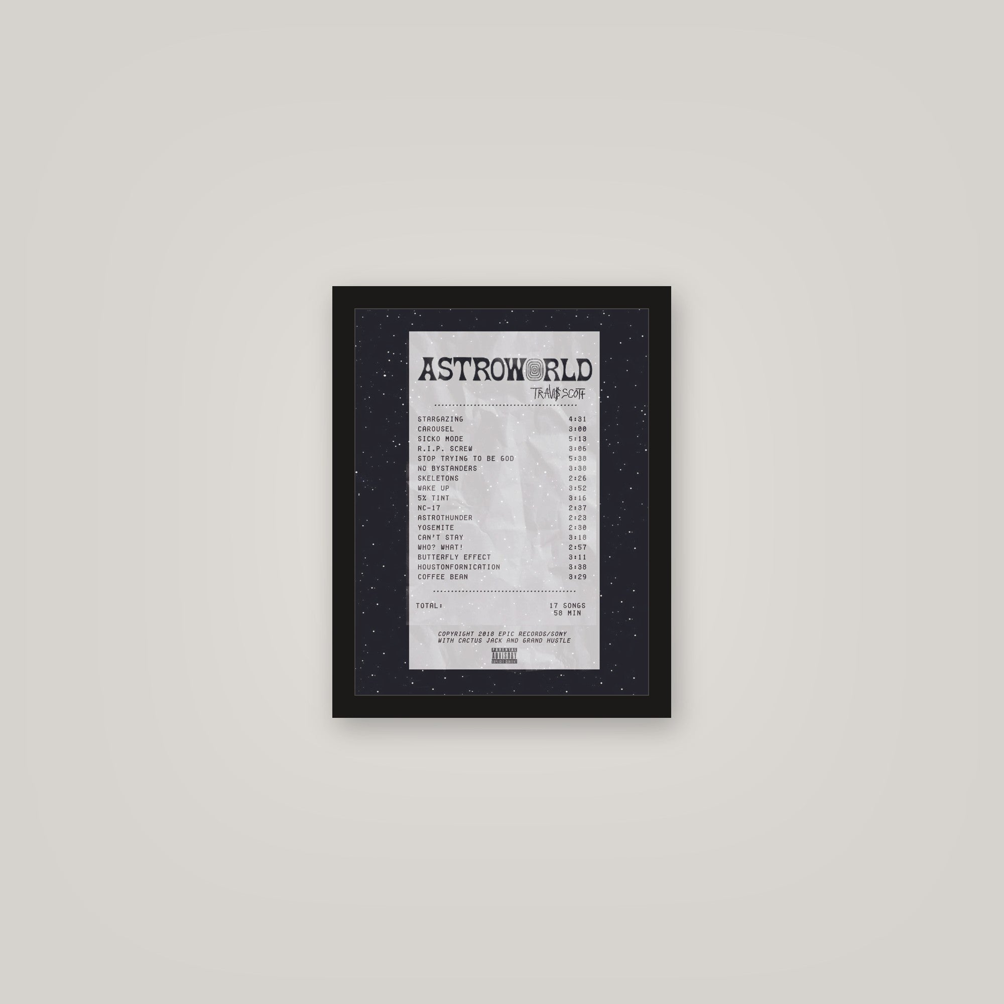 [auto-mockup] ASTRO RECEIPT POSTER - 11 x 14in.