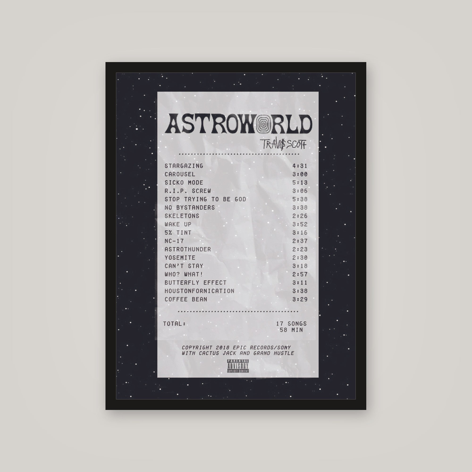 [auto-mockup] ASTRO RECEIPT POSTER - 18 x 24in.