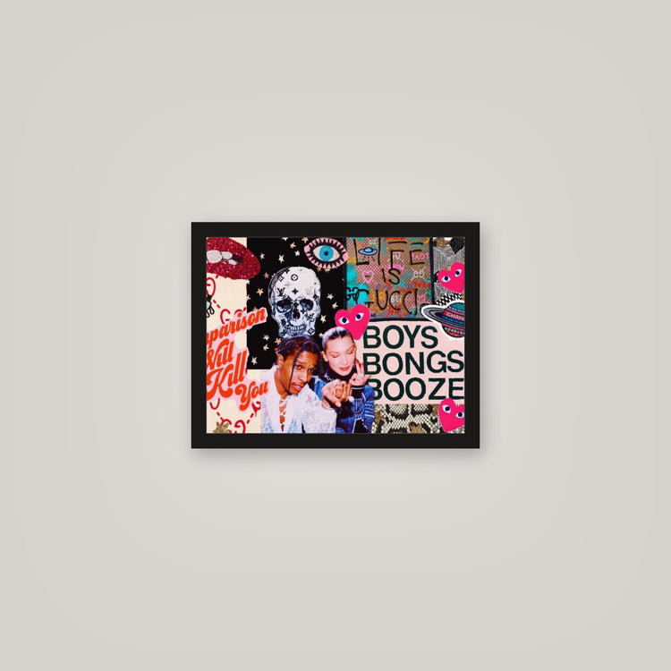 [auto-mockup] BOOYS N BOOZE COLLAGE POSTER - 11 x 14in.