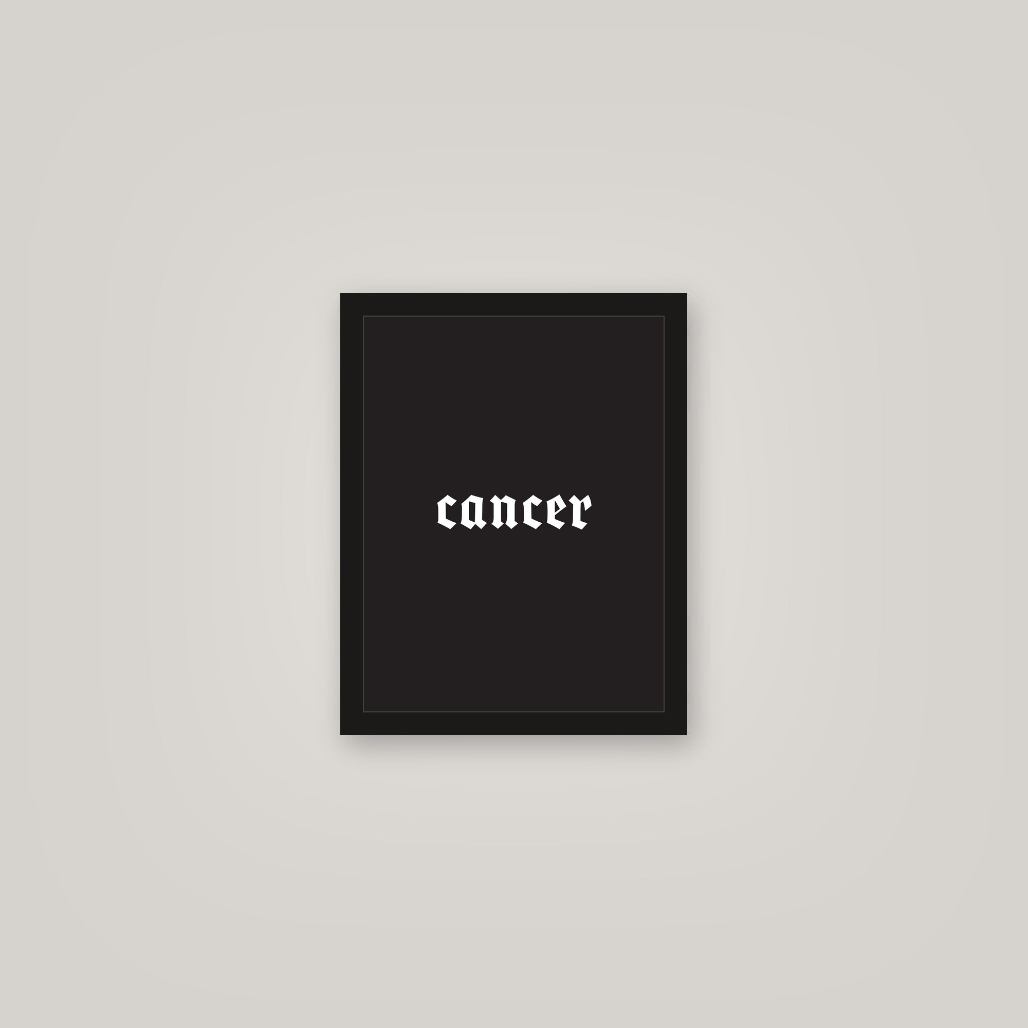 [auto-mockup] CANCER POSTER IN MULTIPLE COLORS - 11 x 14in.