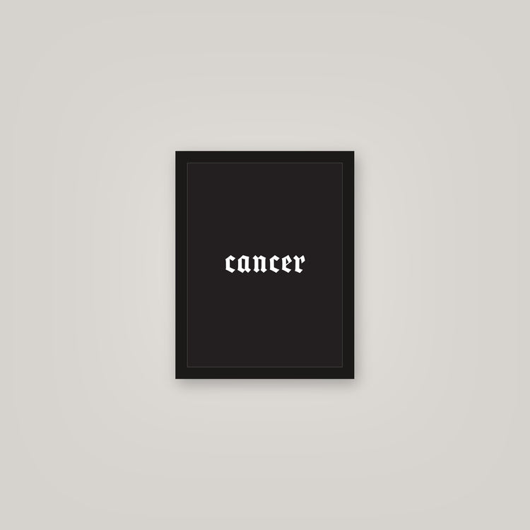 [auto-mockup] CANCER POSTER IN MULTIPLE COLORS - 11 x 14in.