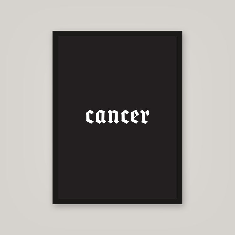 [auto-mockup] CANCER POSTER IN MULTIPLE COLORS - 18 x 24in.