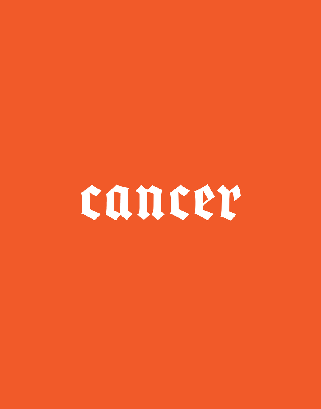CANCER POSTER IN MULTIPLE COLORS - PosterFi