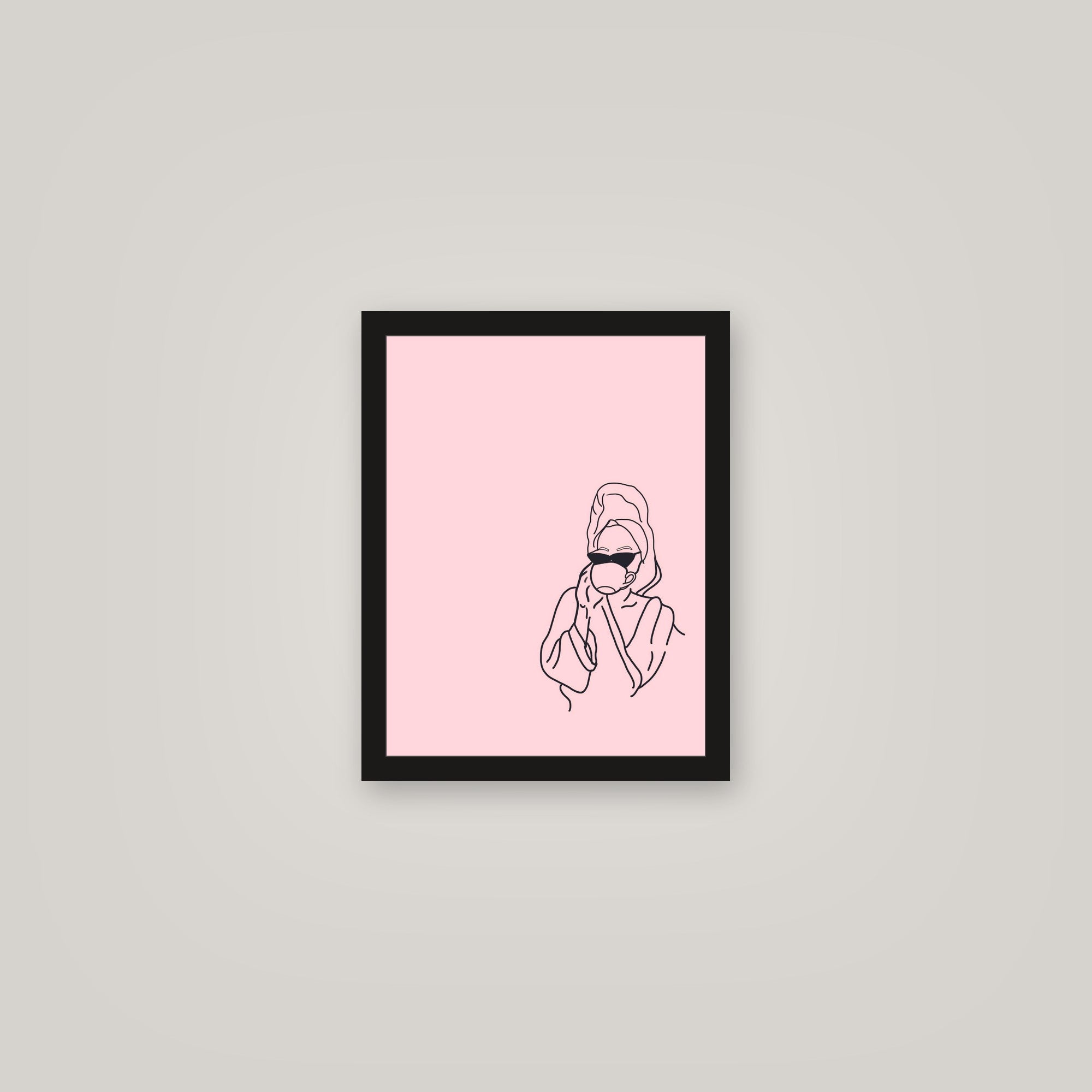 [auto-mockup] COFFEE GIRL POSTER IN TWO COLORS - 11 x 14in.
