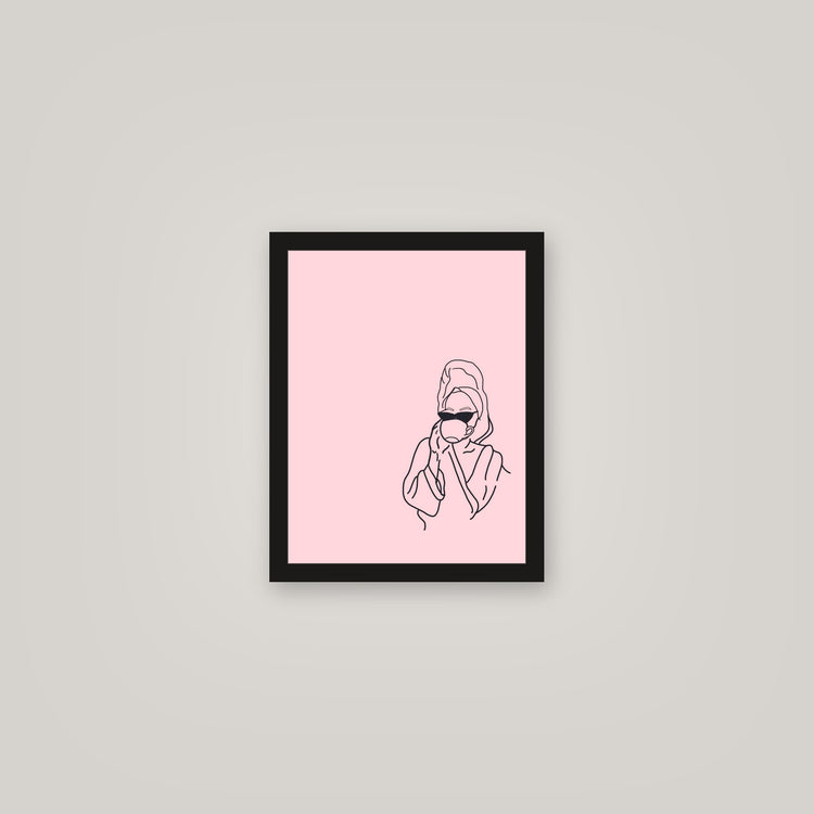 [auto-mockup] COFFEE GIRL POSTER IN TWO COLORS - 11 x 14in.