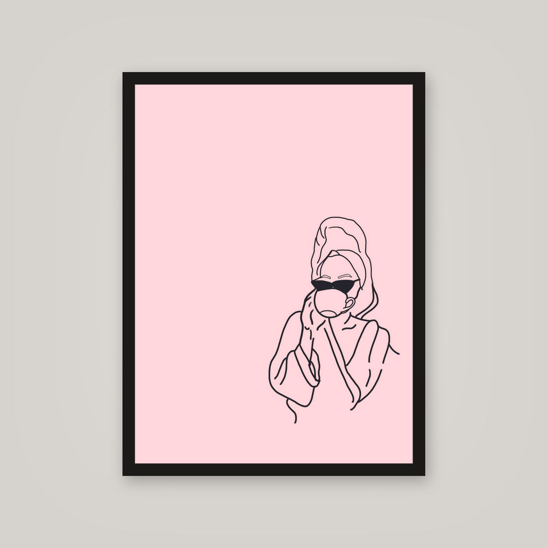 [auto-mockup] COFFEE GIRL POSTER IN TWO COLORS - 18 x 24in.