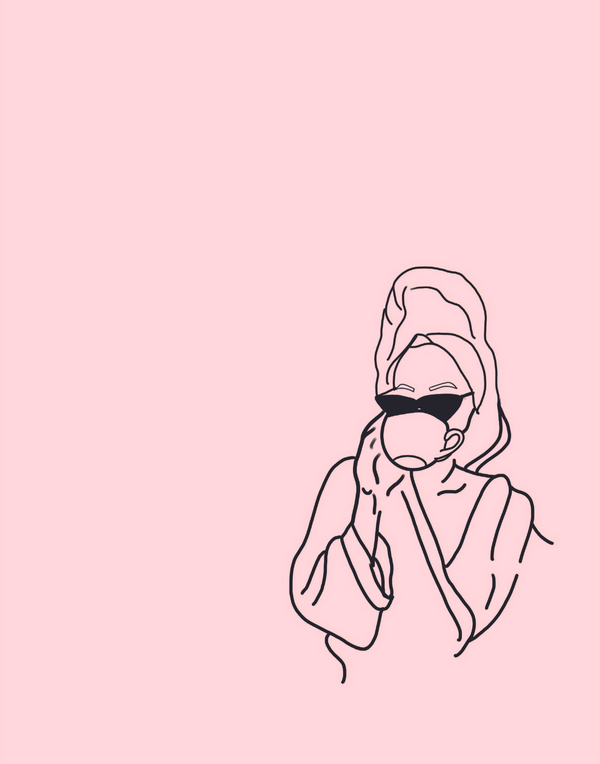 COFFEE GIRL POSTER IN TWO COLORS - PosterFi