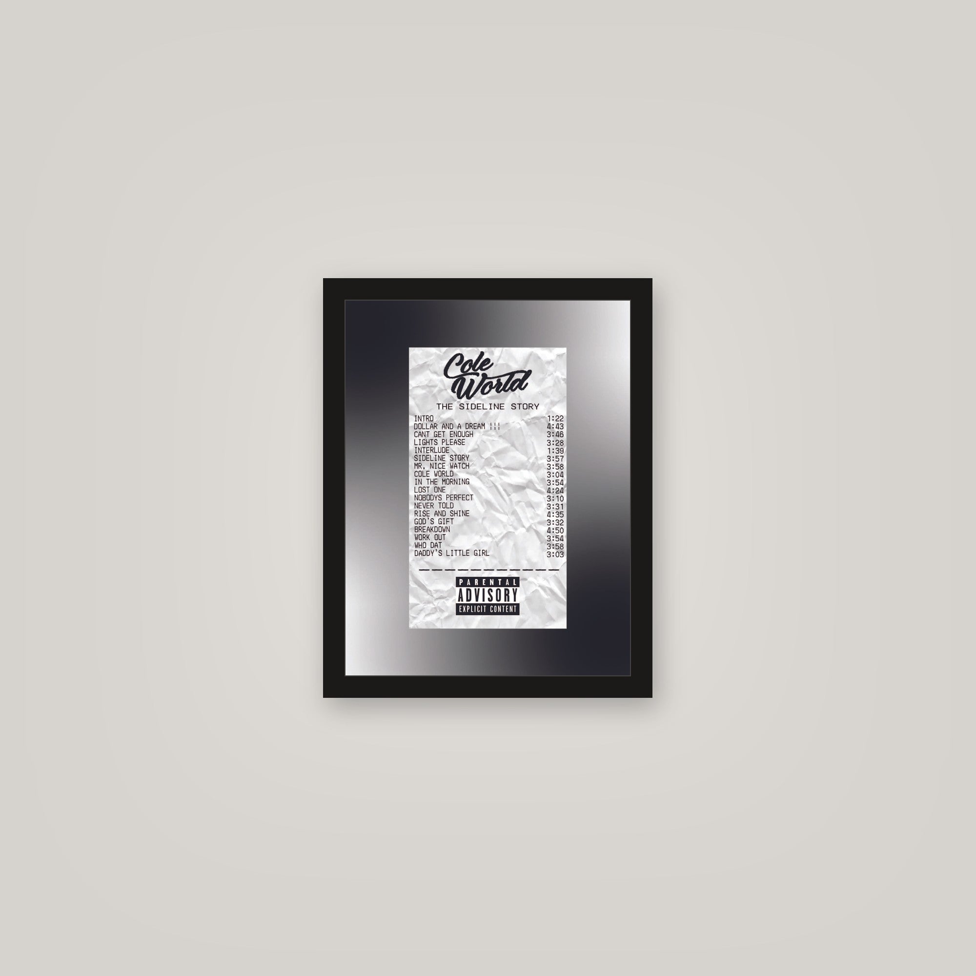 [auto-mockup] COLE WORLD RECEIPT POSTER - 11 x 14in.