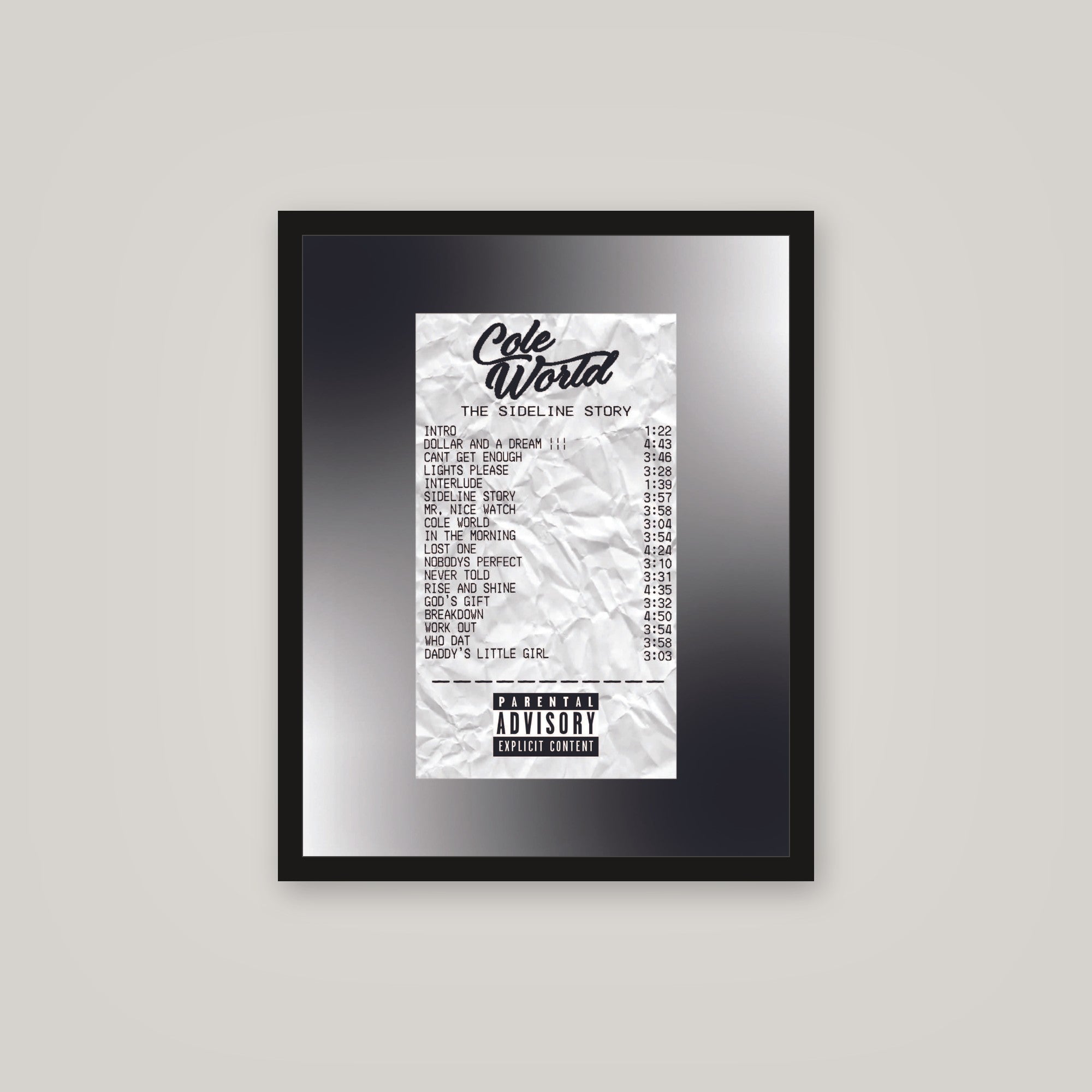[auto-mockup] COLE WORLD RECEIPT POSTER - 16 x 20 in.