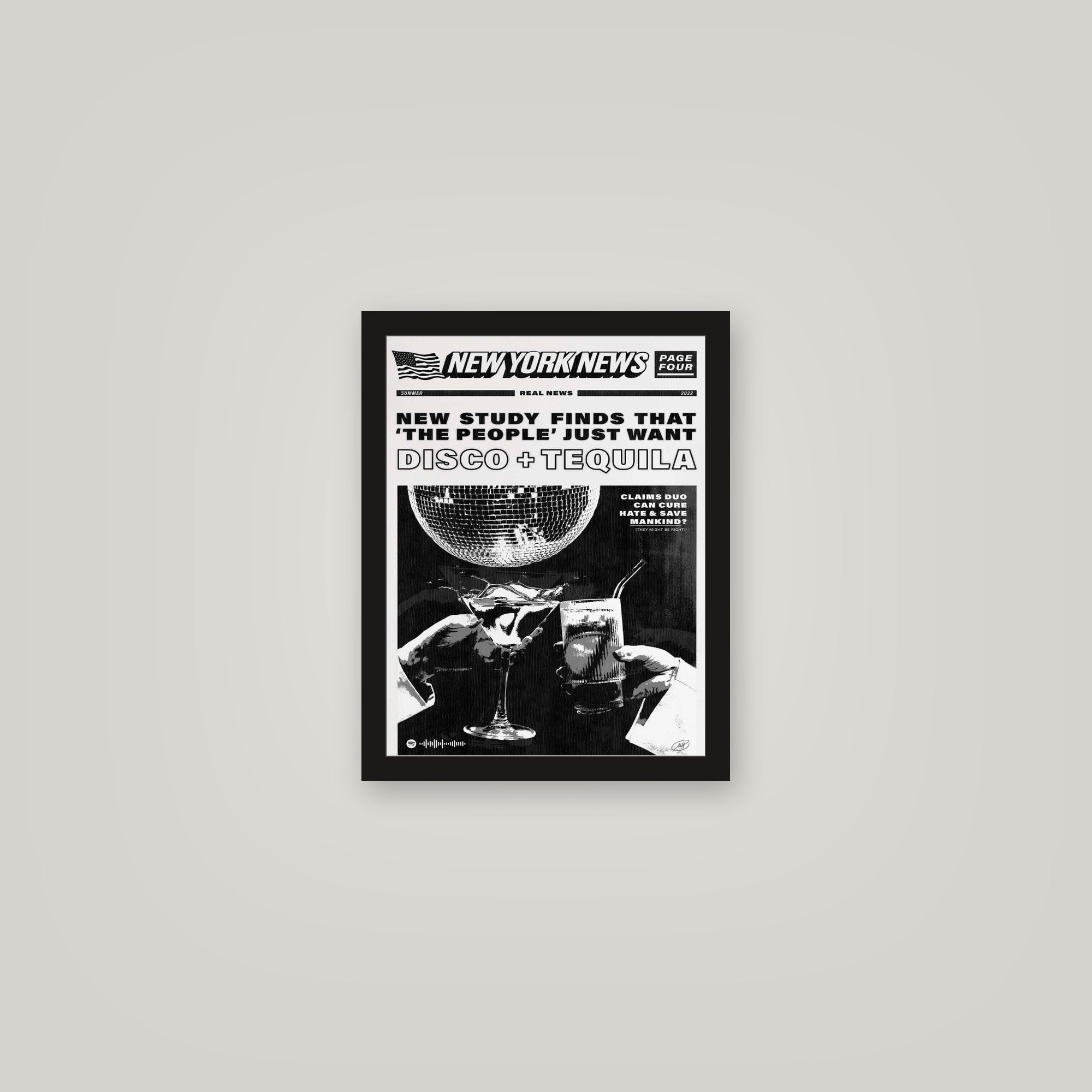[auto-mockup] DISCO N TEQUILA POSTER - 11 x 14in