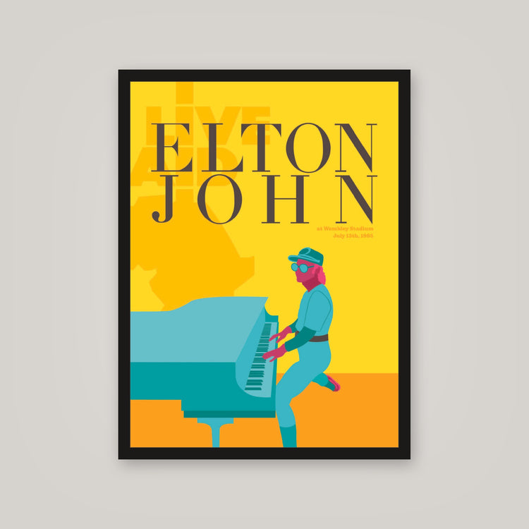 [auto-mockup] ELTON LIVE AID POSTER - 18 x 24in.