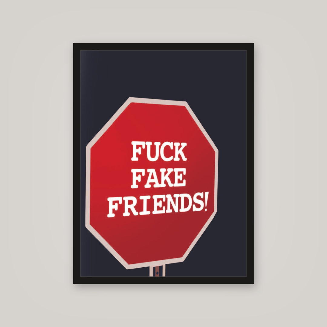 [auto-mockup] FAKE FRIENDS POSTER IN TWO COLORS - 18 x 24in.
