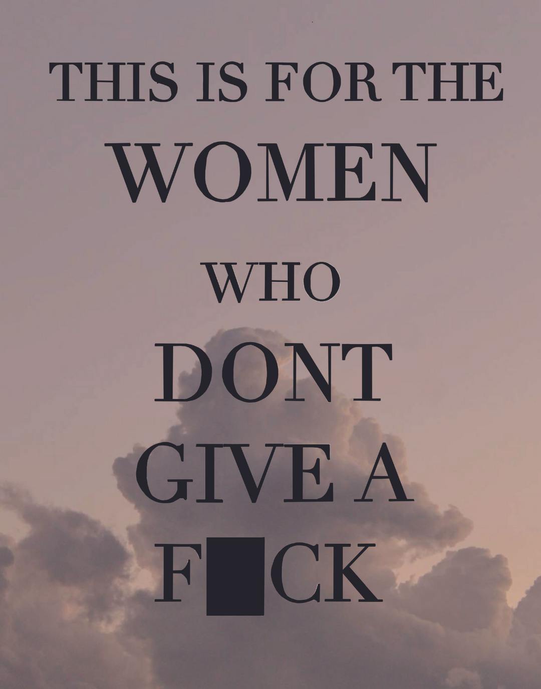 FOR THE WOMAN POSTER - PosterFi