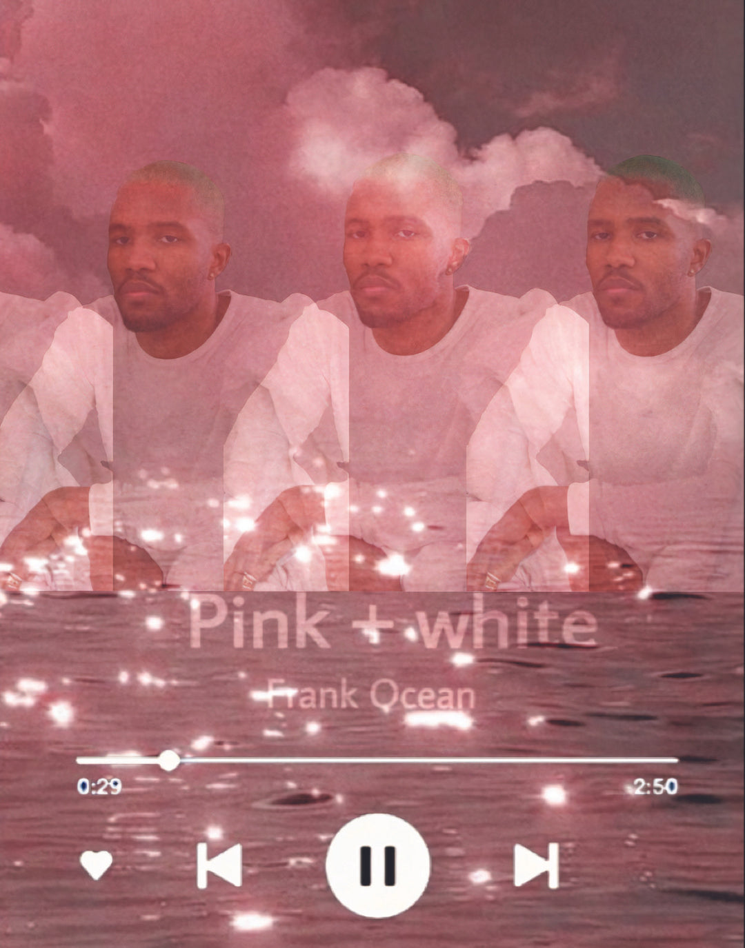 FRANK PINK WHITE POSTER - PosterFi