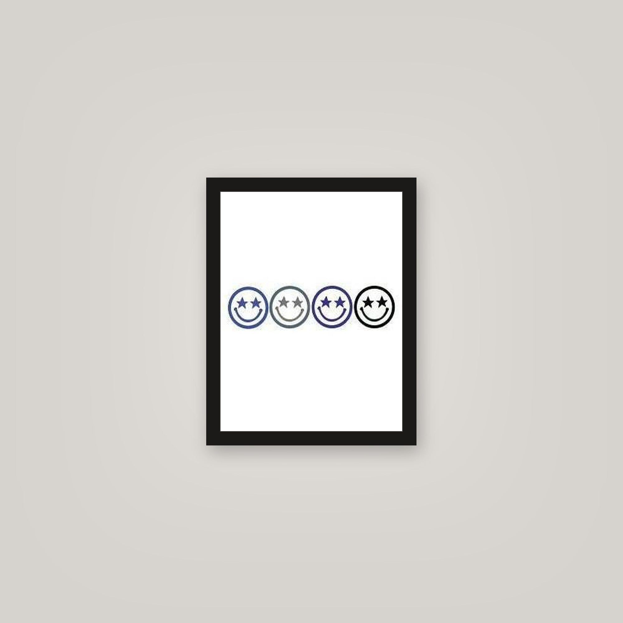 [auto-mockup] GLOWING FACE STARS BLUE POSTER - 11 x 14in.