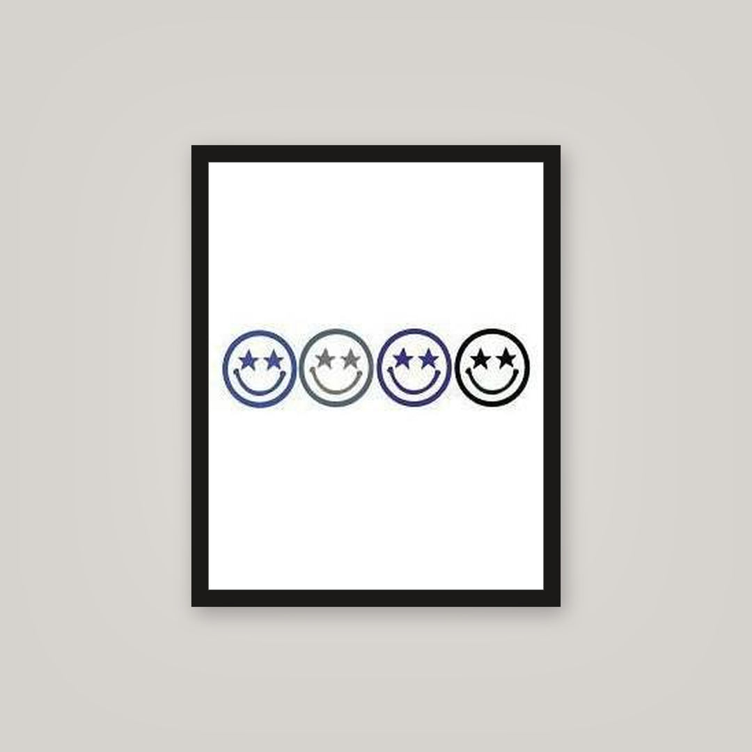 [auto-mockup] GLOWING FACE STARS BLUE POSTER - 16 x 20in.