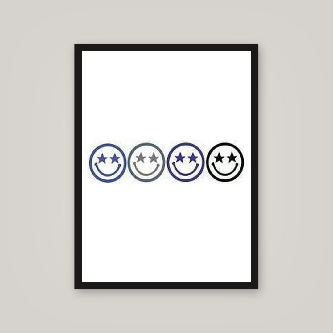 [auto-mockup] GLOWING FACE STARS BLUE POSTER - 18 x 24in.