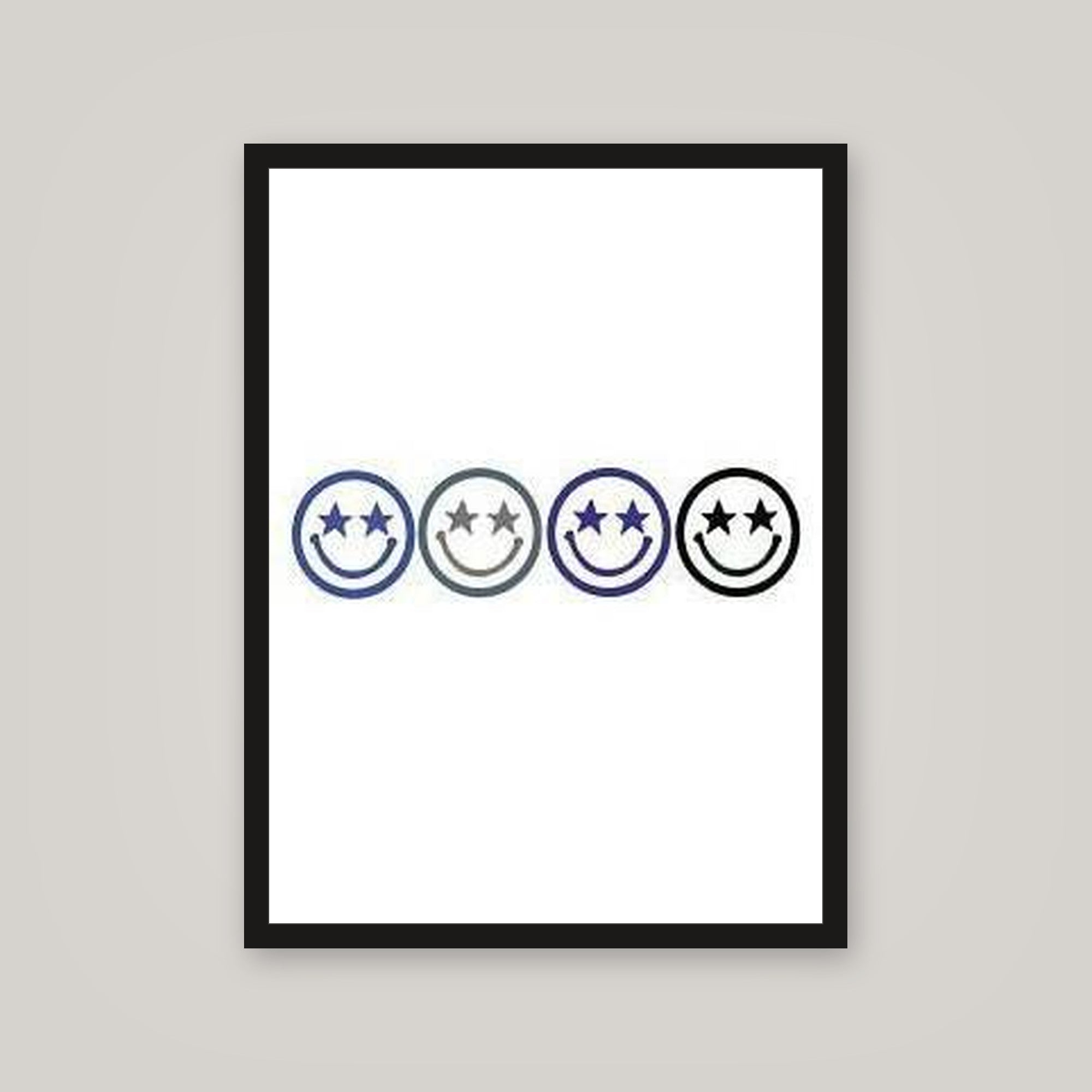 [auto-mockup] GLOWING FACE STARS BLUE POSTER - 18 x 24in.