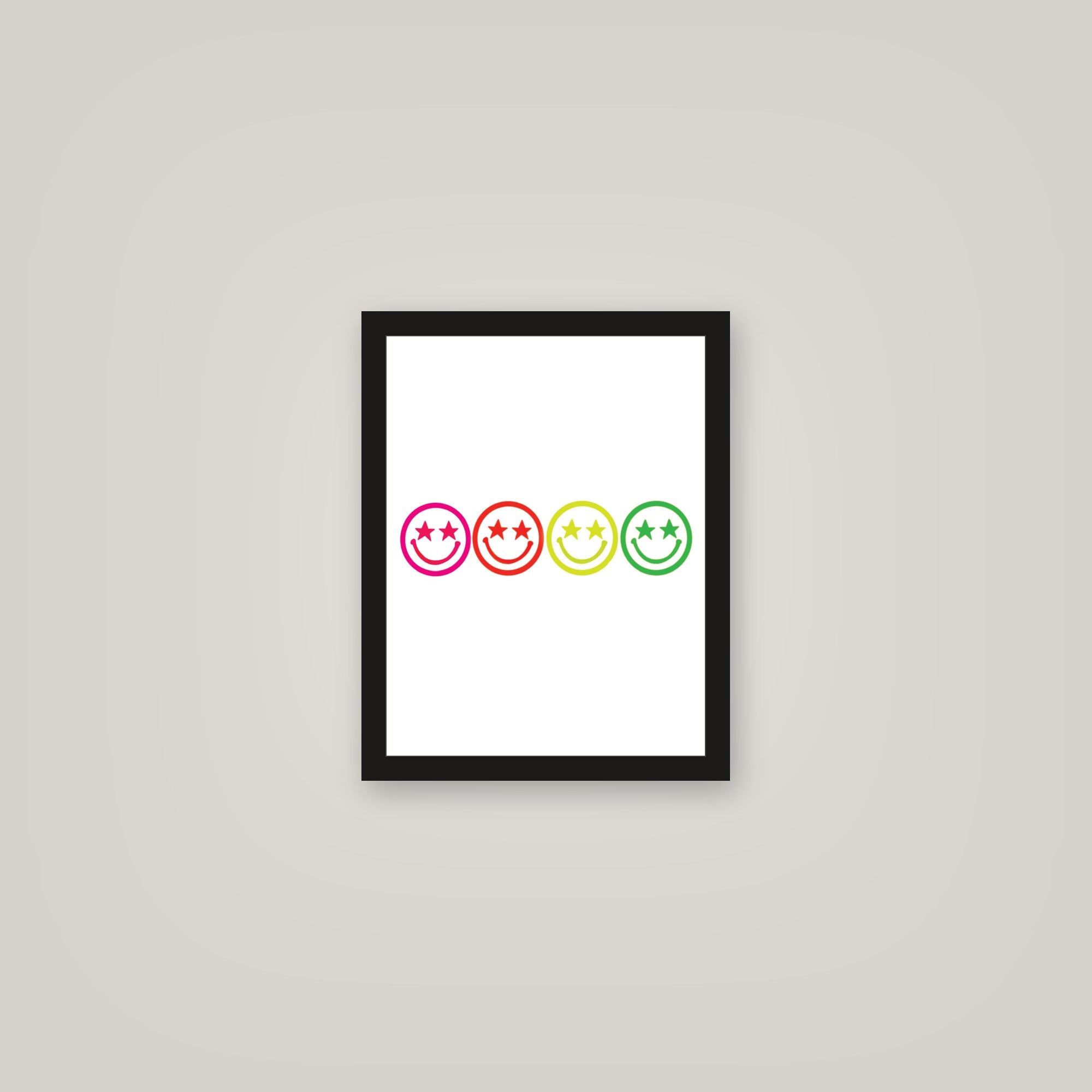 [auto-mockup] GLOWING FACE STARS POSTER 2 COLORS - 11 x 14in.