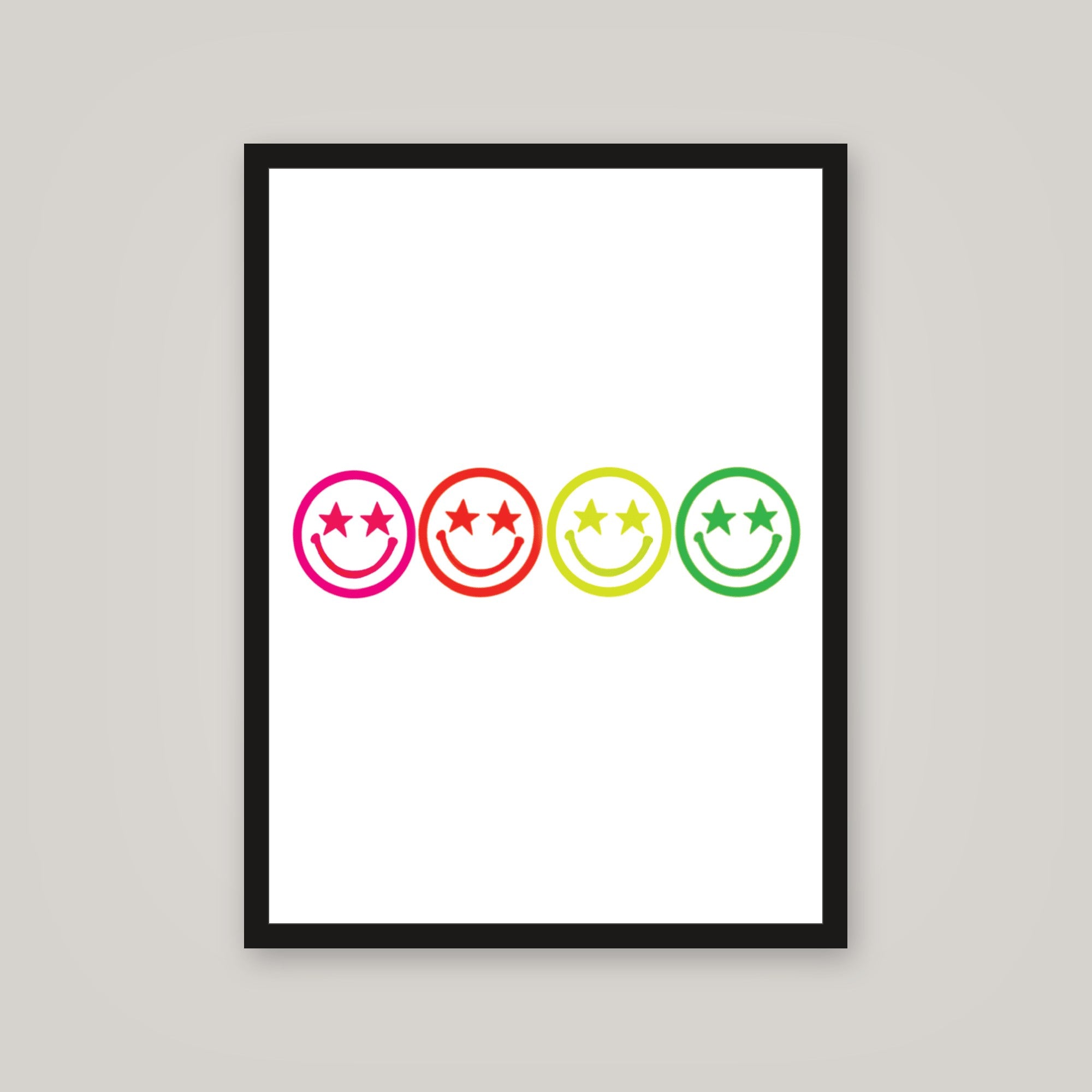 [auto-mockup] GLOWING FACE STARS POSTER 2 COLORS - 18 x 24in.