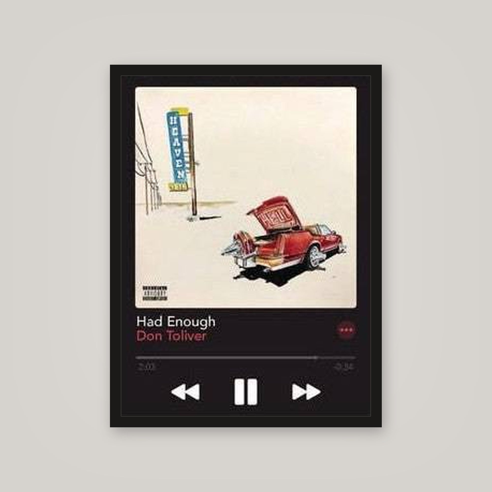 [auto-mockup] HAD ENOUGH MUSIC POSTER - 18 x 24in.