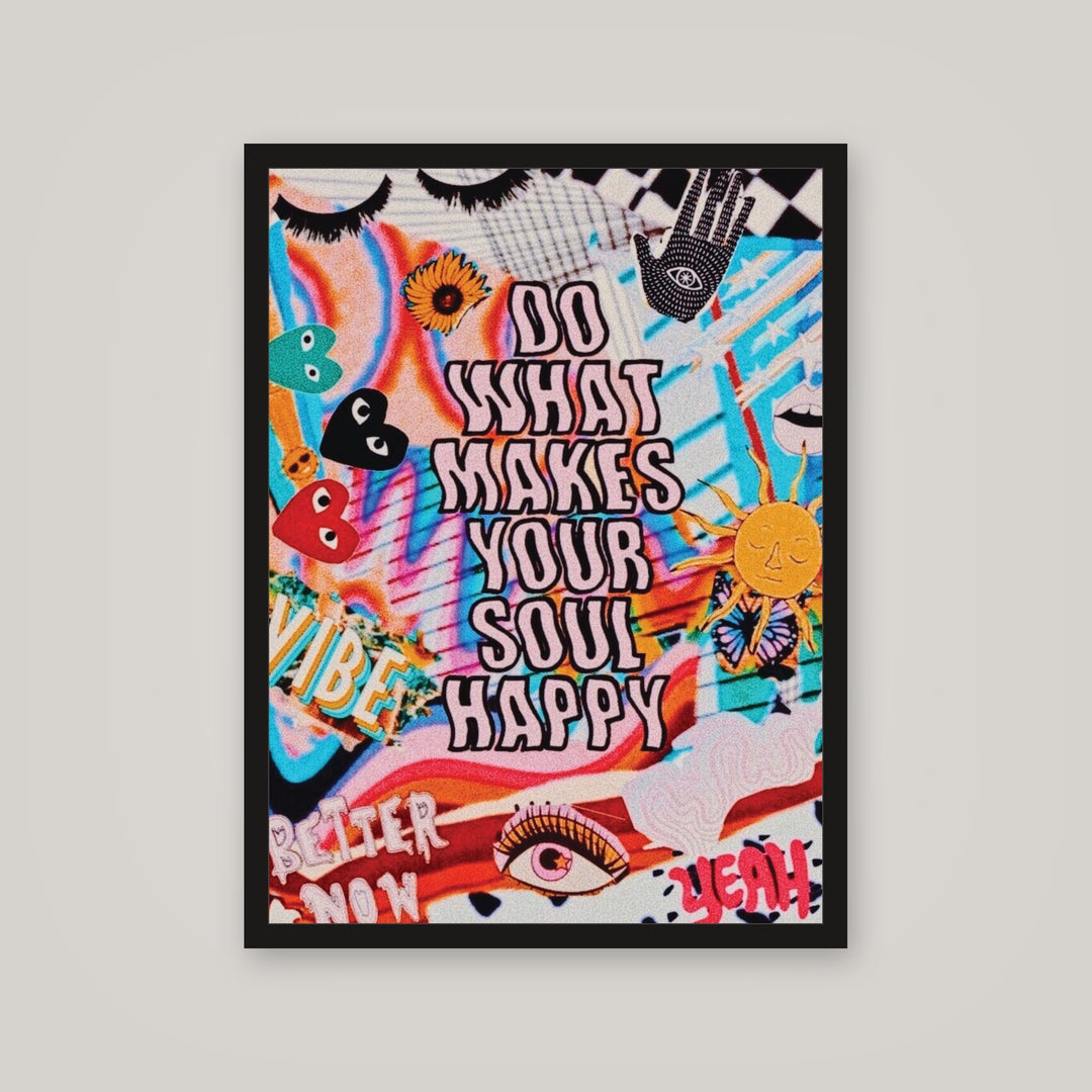 [auto-mockup] HAPPY SOUL COLLAGE POSTER - 18 x 24in.