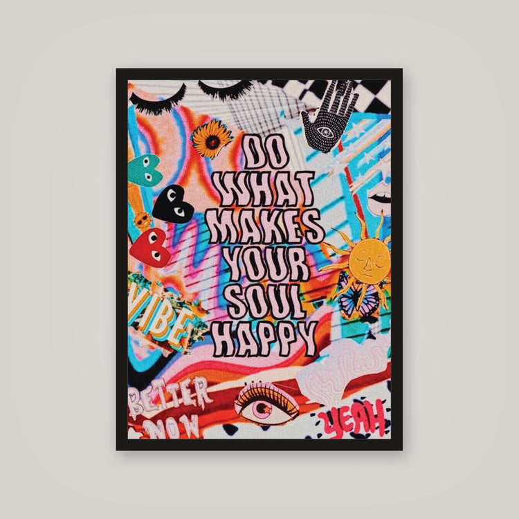 [auto-mockup] HAPPY SOUL COLLAGE POSTER - 18 x 24in.