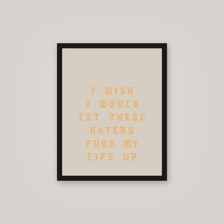 [auto-mockup] HATERS MOTIVATE ME POSTER - 16 x 20in.