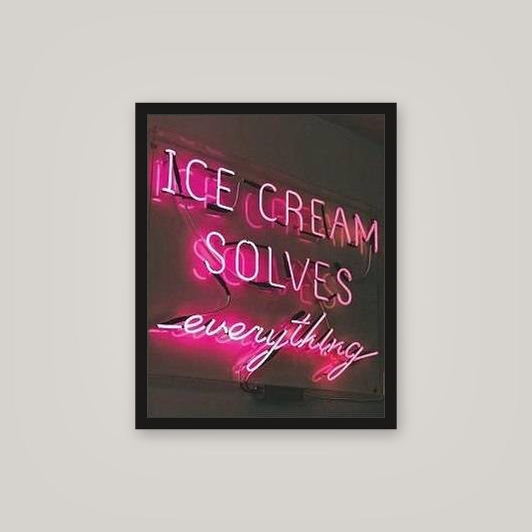 [auto-mockup] ICE CREAM SOLVES EVERYTHING POSTER - 16 x 20in.