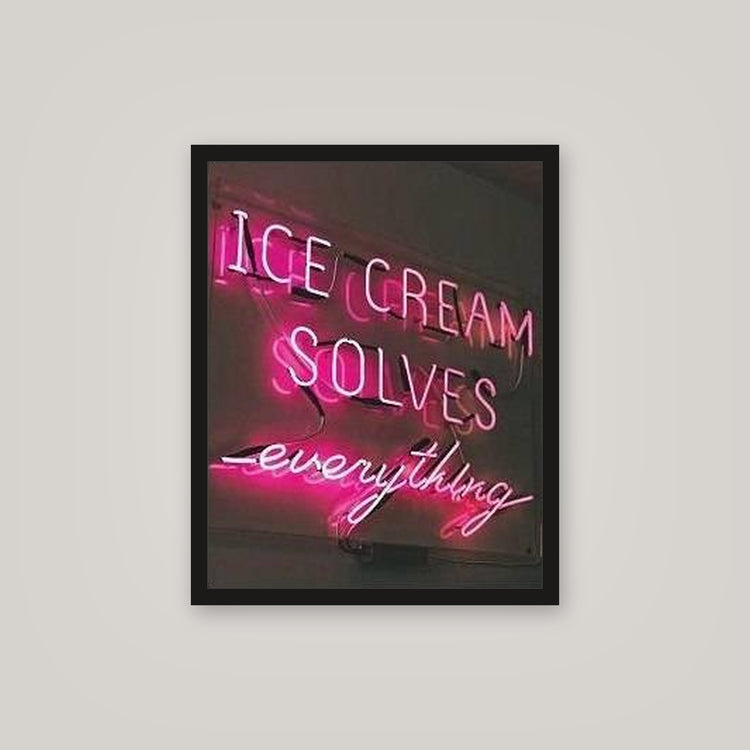[auto-mockup] ICE CREAM SOLVES EVERYTHING POSTER - 16 x 20in.
