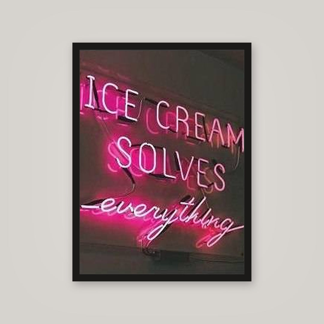 [auto-mockup] ICE CREAM SOLVES EVERYTHING POSTER - 18 x 24in.