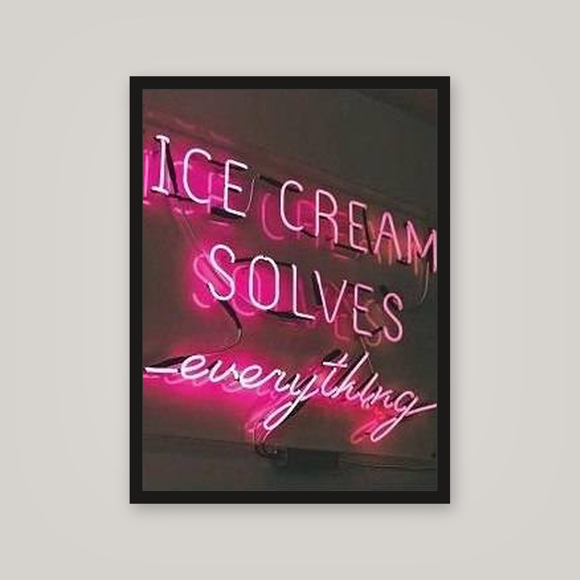 [auto-mockup] ICE CREAM SOLVES EVERYTHING POSTER - 18 x 24in.
