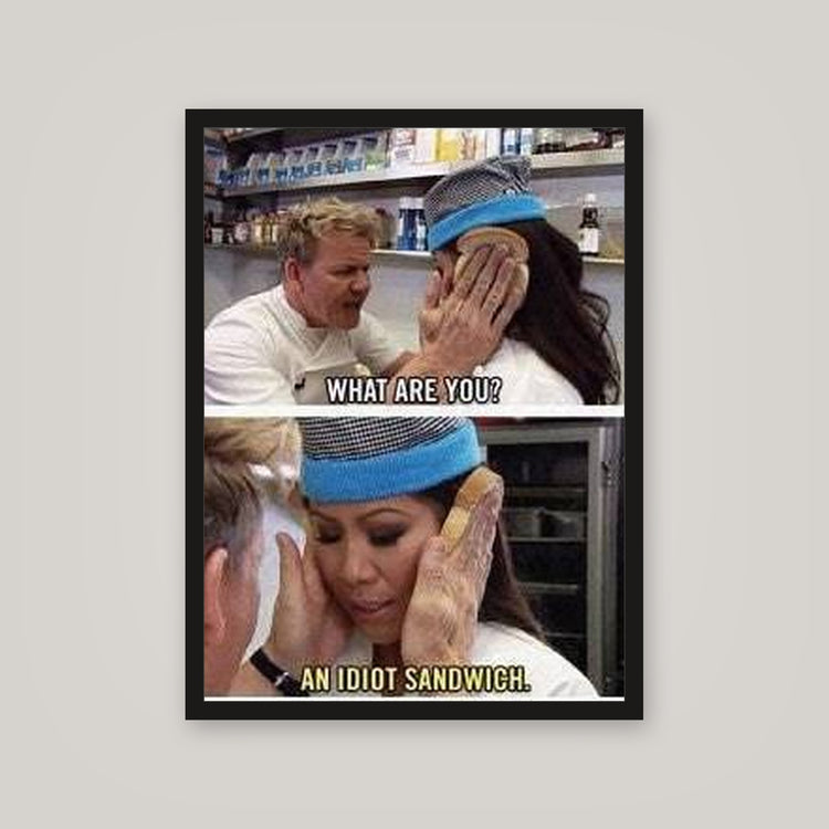 [auto-mockup] IDIOT SANDWICH POSTER - 18 x 24in.