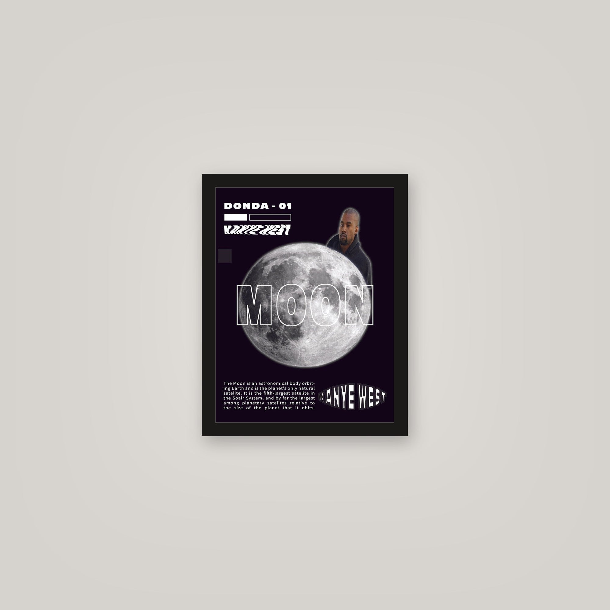 [auto-mockup] KANYE MOON POSTER - 11 x 14in.
