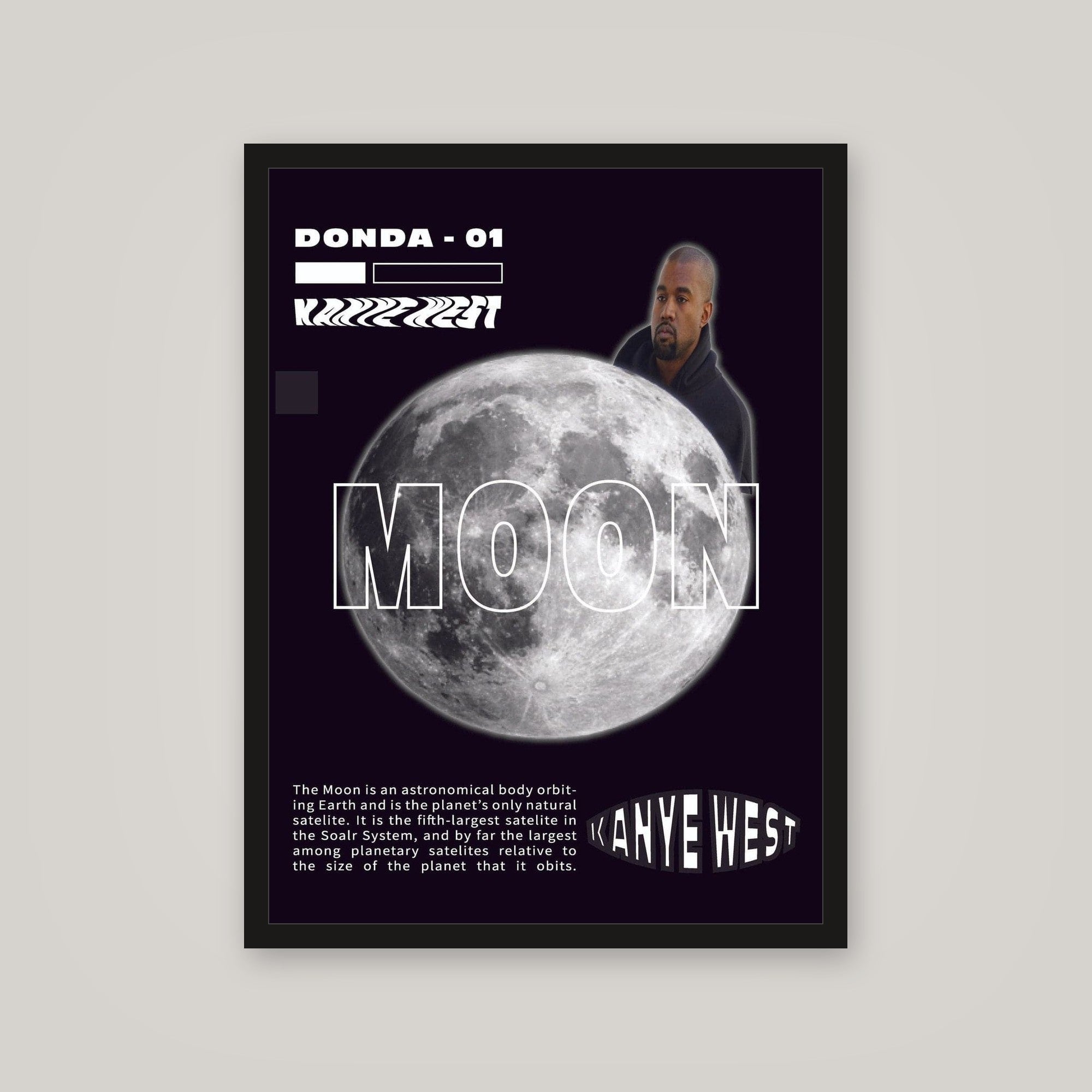 [auto-mockup] KANYE MOON POSTER - 18 x 24 in